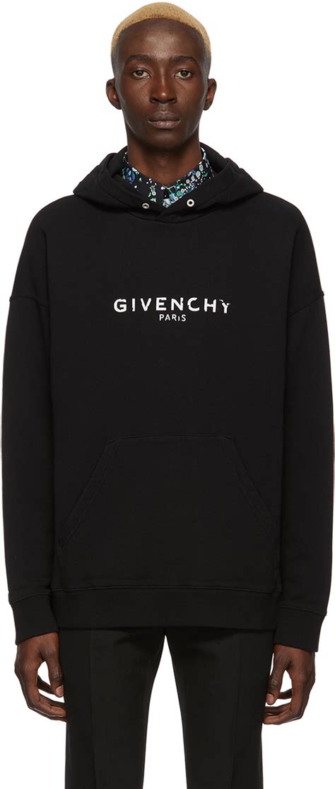 givenchy black gothic|reversible Givenchy black hoodie.